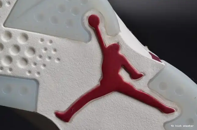 Rep TBK white 6 Air Maroon Retro Jordan 384664-116 0405